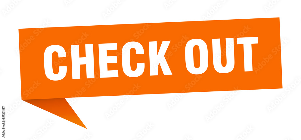 check out banner. check out speech bubble. check out sign check out banner. check out speech bubble. check out sign