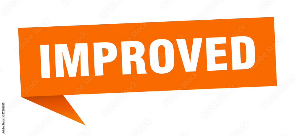 improved banner. improved speech bubble. improved sign improved banner. improved speech bubble. improved sign
