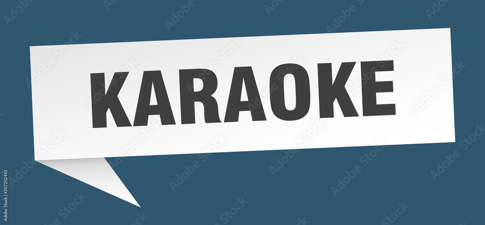 karaoke banner. karaoke speech bubble. karaoke sign