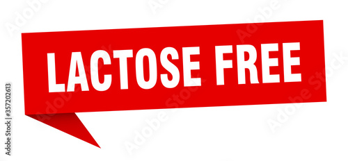 lactose free banner. lactose free speech bubble. lactose free sign
