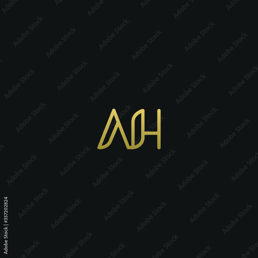 Creative Minimal Geometric style AH HA A H letter icon logo Creative Minimal Geometric style AH HA A H letter icon logo
