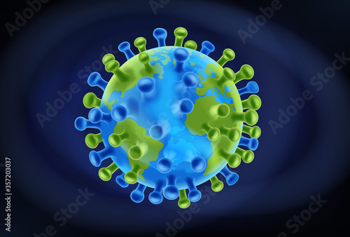 A coronavirus virus cell wo...