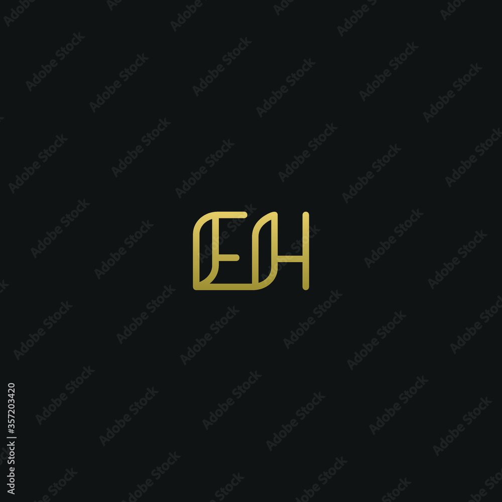 Creative Minimal Geometric style EH HE E H letter icon logo Creative Minimal Geometric style EH HE E H letter icon logo