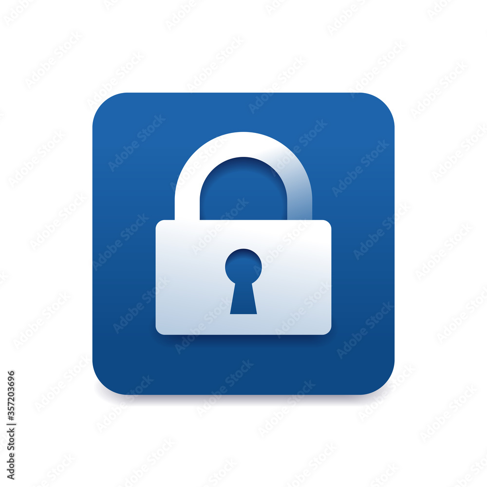 Lock icon - data security account protection sign - padlock with keyhole - safety and privacy emblem Lock icon - data security account protection sign - padlock with keyhole - safety and privacy emblem