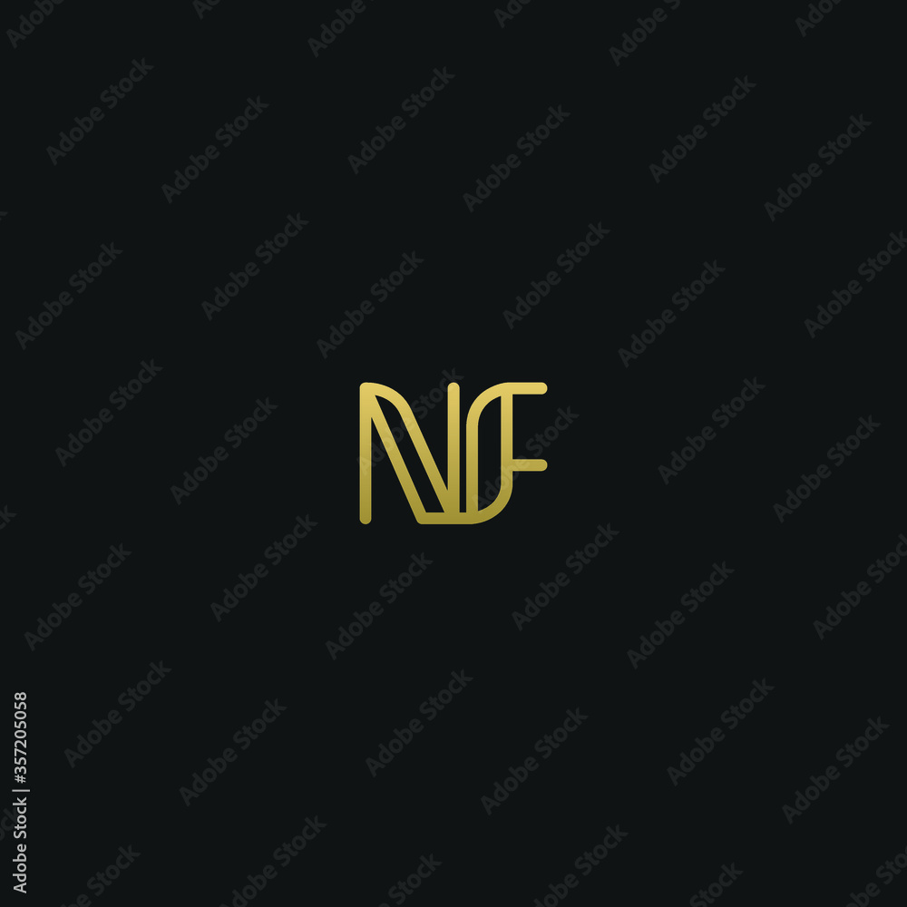Creative Minimal Geometric style NF FN F N letter icon logo Creative Minimal Geometric style NF FN F N letter icon logo
