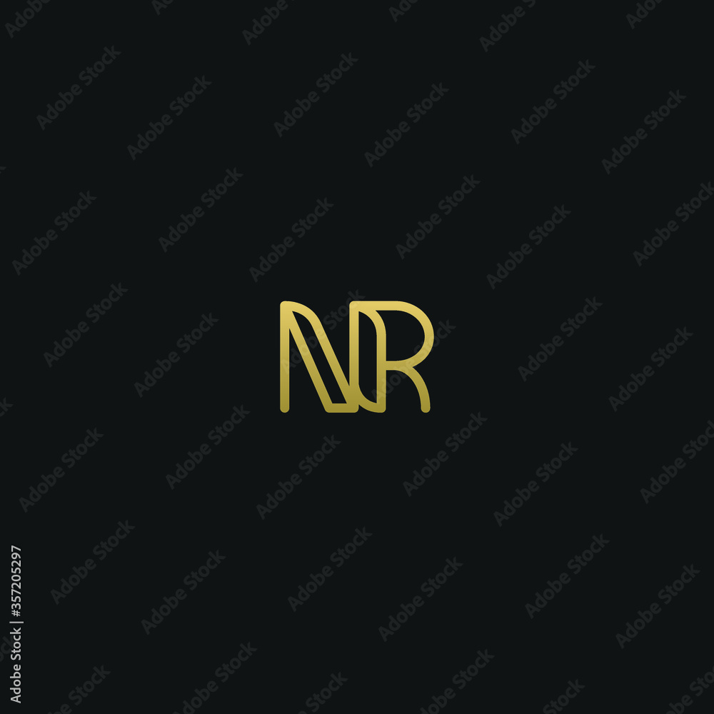 Creative Minimal Geometric style NR RN N R letter icon logo Creative Minimal Geometric style NR RN N R letter icon logo