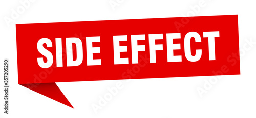 side effect banner. side effect speech bubble. side effect sign