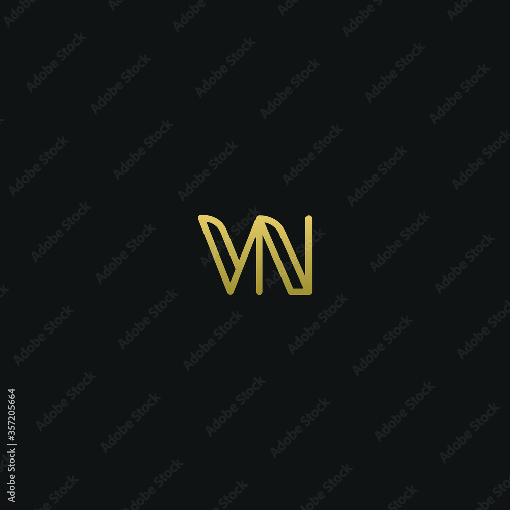 Creative Minimal Geometric style VN NV V N letter icon logo Creative Minimal Geometric style VN NV V N letter icon logo