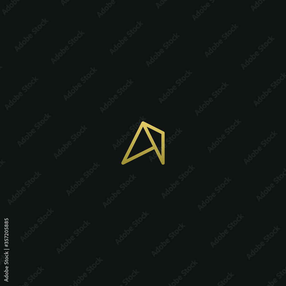 Creative Minimal Geometric style initial A letter icon logo Creative Minimal Geometric style initial A letter icon logo
