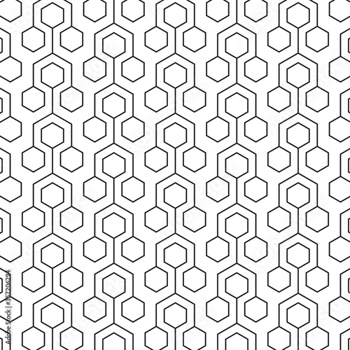 Creative polygon pattern design. Hexagonal pattern. Vector illustration