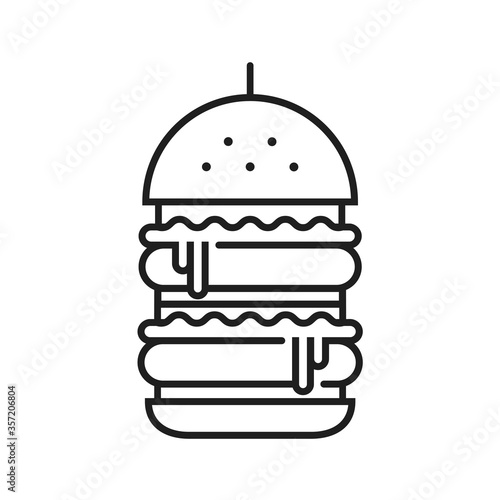 burger hamburger logo icon vector design	