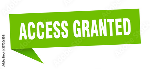 access granted banner. access granted speech bubble. access granted sign