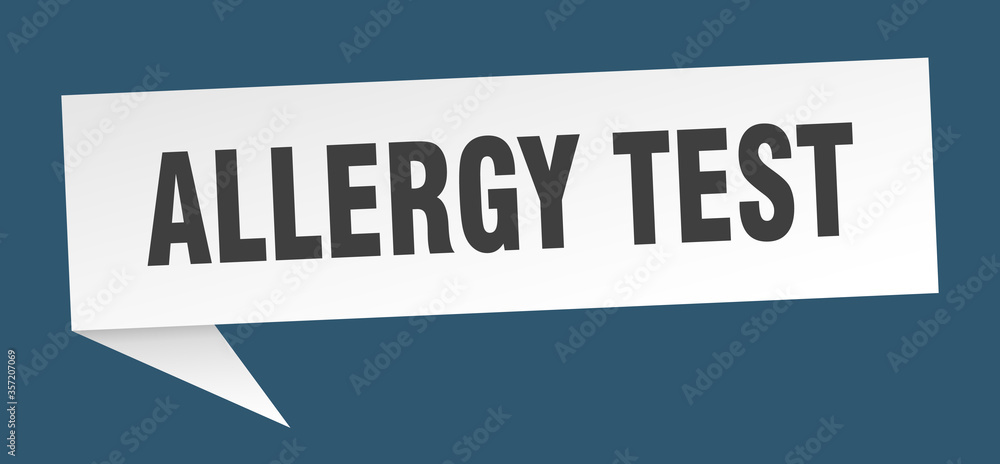 allergy test banner. allergy test speech bubble. allergy test sign