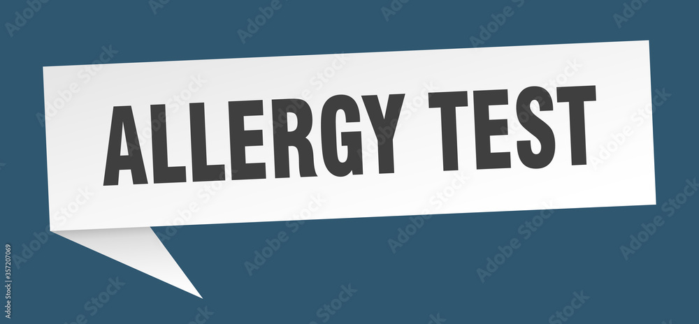 allergy test banner. allergy test speech bubble. allergy test sign allergy test banner. allergy test speech bubble. allergy test sign
