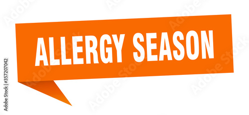 allergy season banner. allergy season speech bubble. allergy season sign