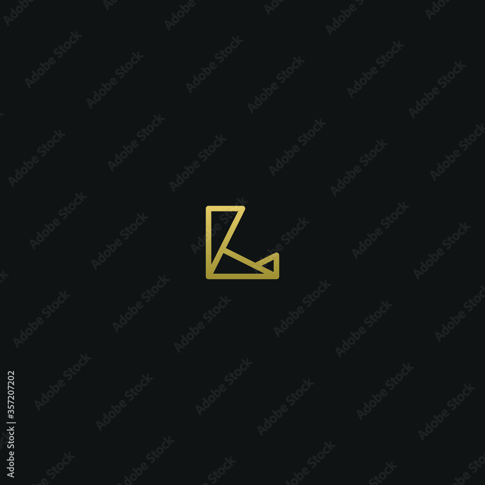 Creative Minimal Geometric style initial L letter icon logo Creative Minimal Geometric style initial L letter icon logo