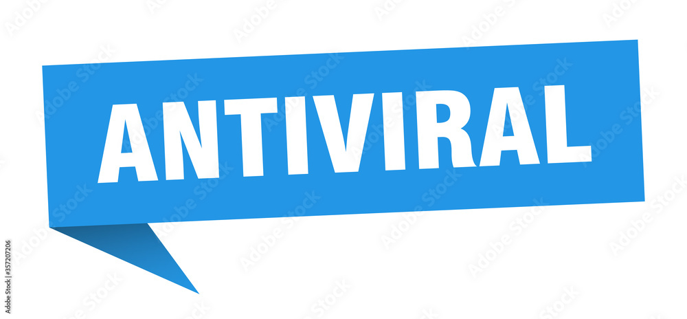 antiviral banner. antiviral speech bubble. antiviral sign