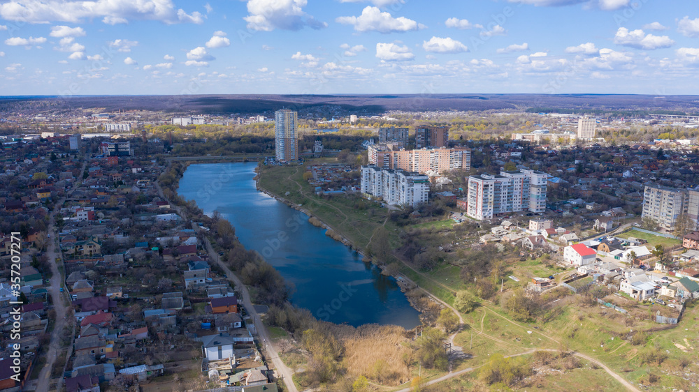 Fototapeta premium Rivers and Lakes in cities and villages.