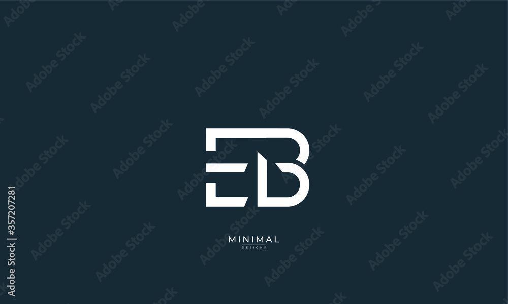 Alphabet letter icon logo EB Alphabet letter icon logo EB