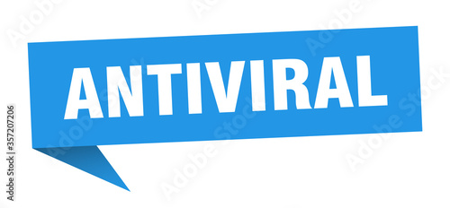 antiviral banner. antiviral speech bubble. antiviral sign