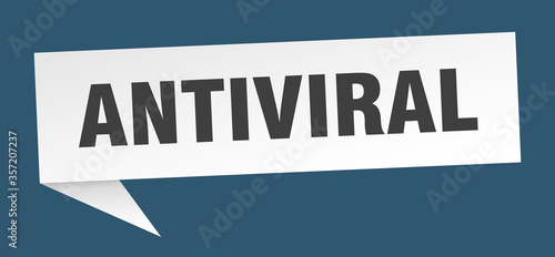 antiviral banner. antiviral speech bubble. antiviral sign