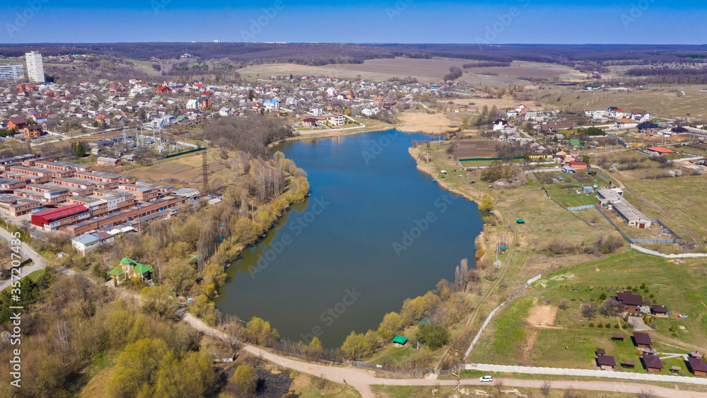 Fototapeta premium Rivers and Lakes in cities and villages.