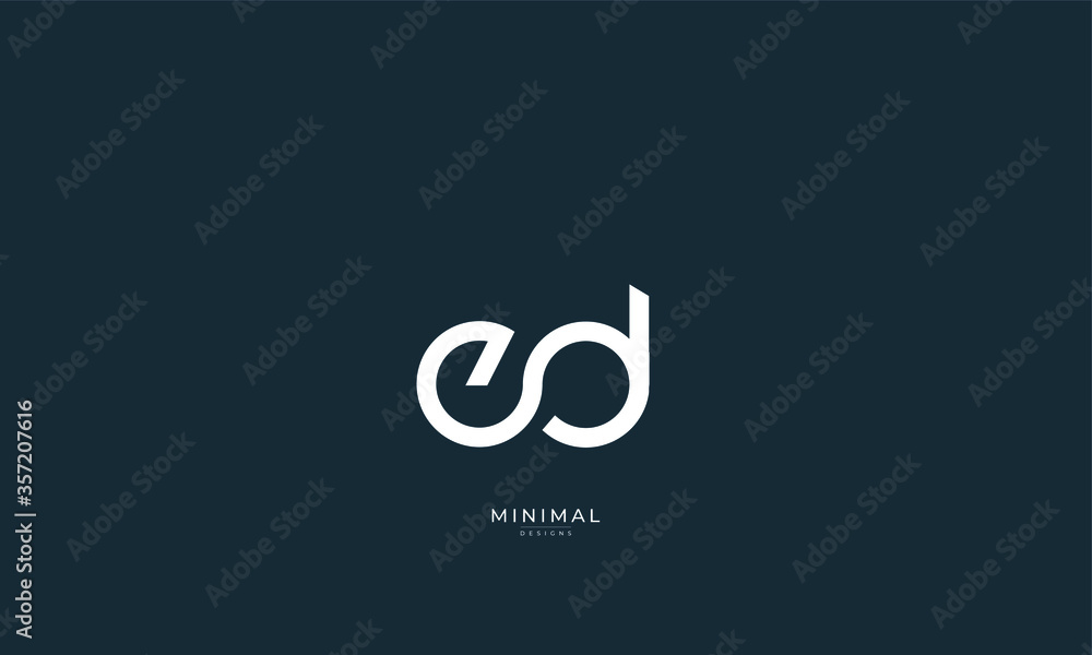 Alphabet letter icon logo ED Alphabet letter icon logo ED