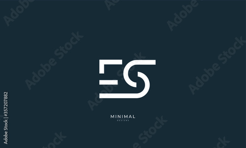 Alphabet letter icon logo ES