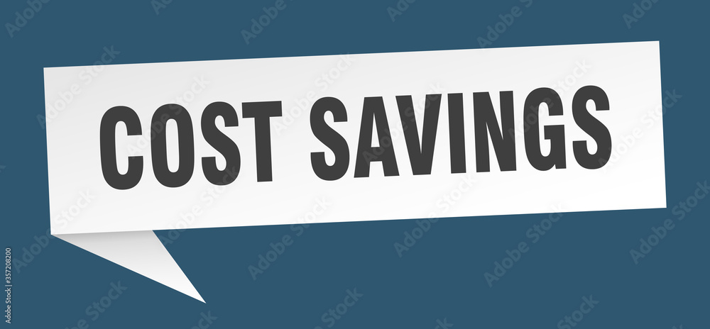 cost savings banner. cost savings speech bubble. cost savings sign