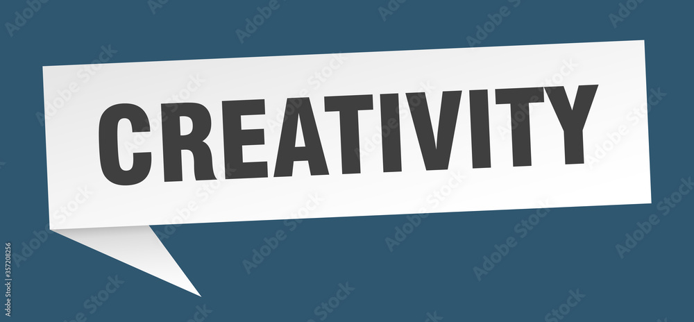creativity banner. creativity speech bubble. creativity sign
