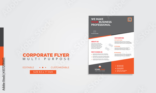 Corporate Flyer  Template Design (ID: 357208665)