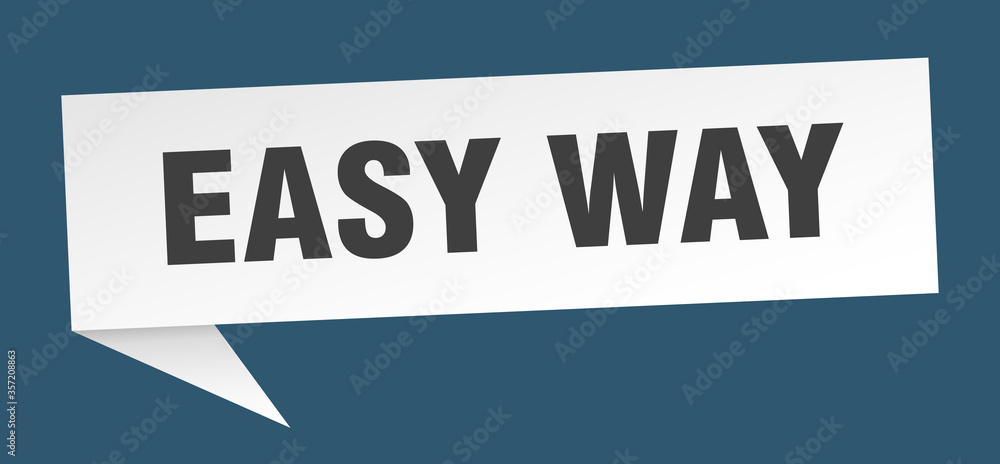 easy way banner. easy way speech bubble. easy way sign