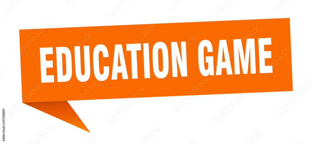 education game banner. education game speech bubble. education game sign education game banner. education game speech bubble. education game sign