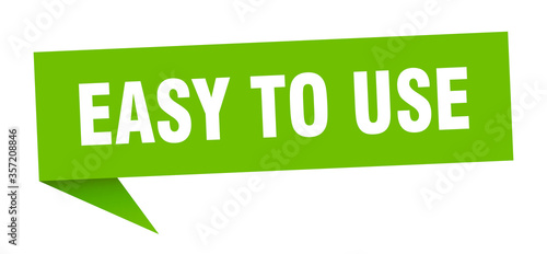 easy to use banner. easy to use speech bubble. easy to use sign photo