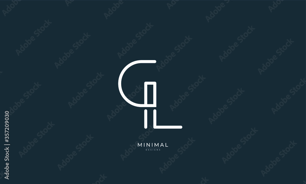Alphabet letter icon logo GL Alphabet letter icon logo GL