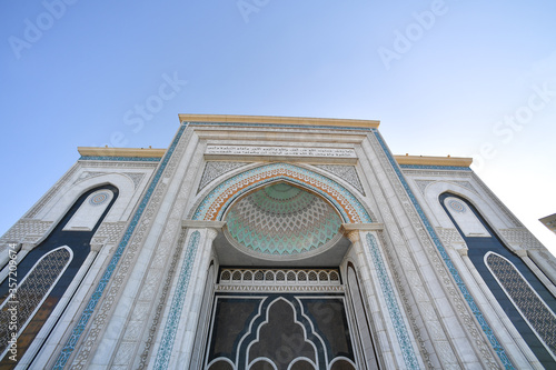 the most beautiful mosque in the world, the beautiful mosque, the big white mosque, the largest mosque, the largest mosque in Asia, the mosque in Astana, the Hazret Sultan Mosque, Turkey, the Middle E