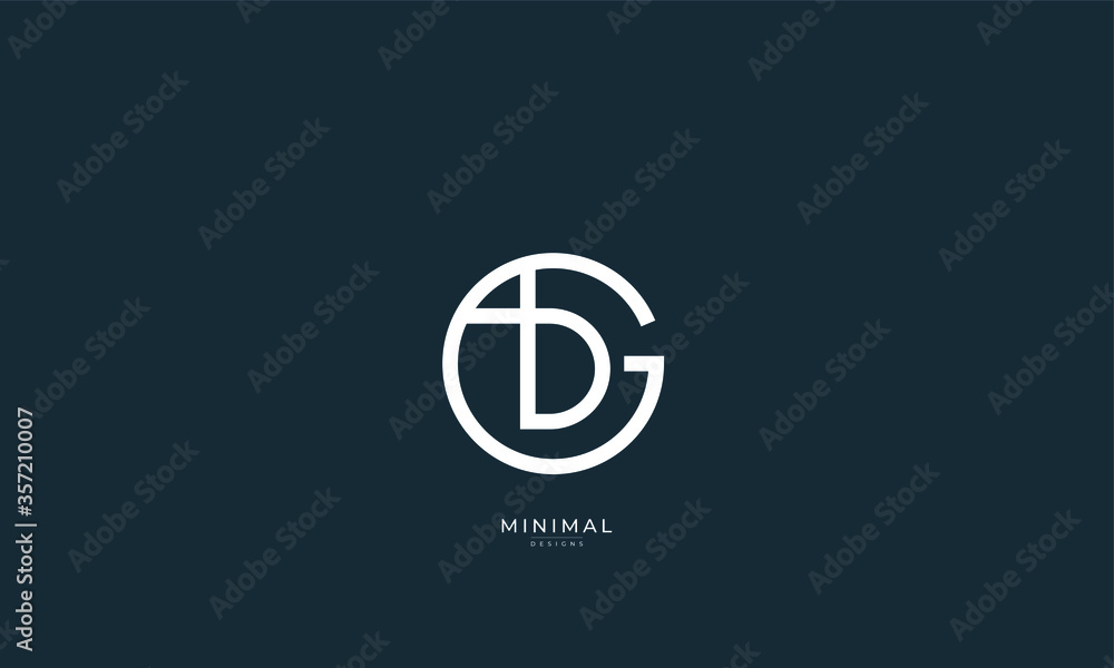 Alphabet letter icon logo GD, DG Alphabet letter icon logo GD, DG