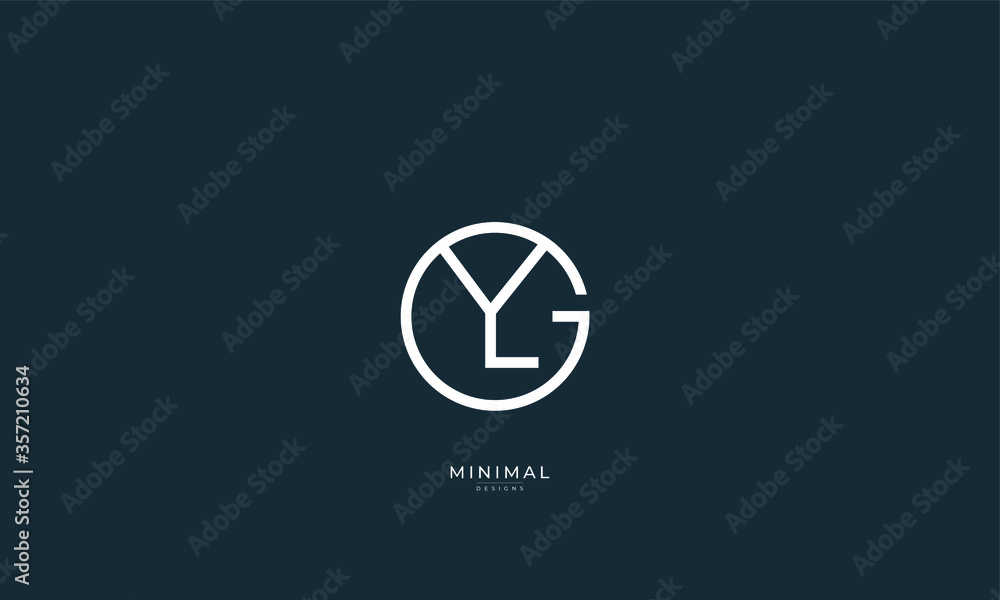 Alphabet letter icon logo GYL or LYG Alphabet letter icon logo GYL or LYG
