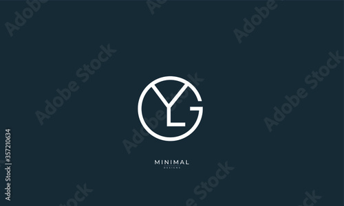 Alphabet letter icon logo GYL or LYG