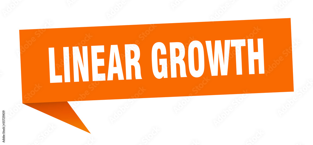 linear growth banner. linear growth speech bubble. linear growth sign linear growth banner. linear growth speech bubble. linear growth sign