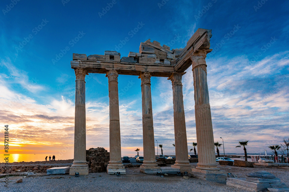 The Temple of Apollo in Side Town of Antalya Province of Turkey