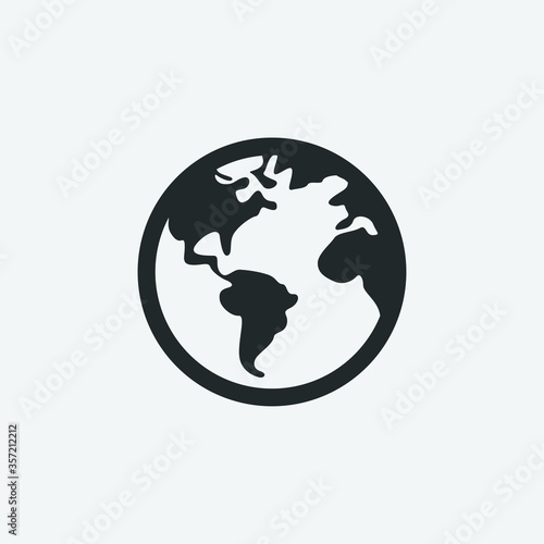 earth globe vector icon illillustration sign