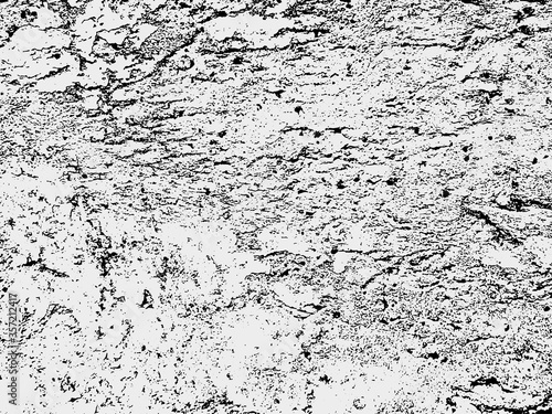 A black and white vector texture of distressed, urban, grungy concrete with aged and weathered damage. Ideal for use as a background texture or for applying grunge effects to your images.
