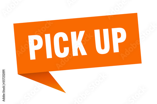 pick up banner. pick up speech bubble. pick up sign
