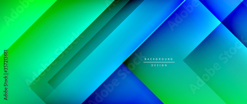 Square shapes composition, fluid gradient geometric abstract background. 3D shadow effects, modern design template