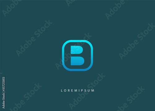 Abstract minimalist letter Initial B logo design inspiration