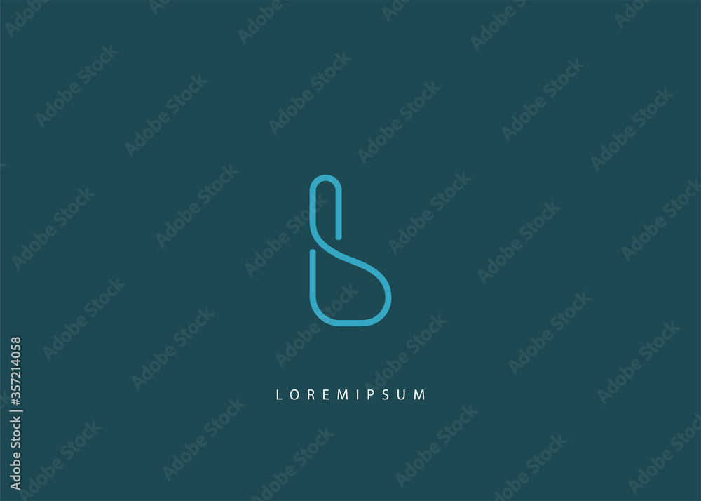 Letter Initial B logo design inspiration with line art style Letter Initial B logo design inspiration with line art style