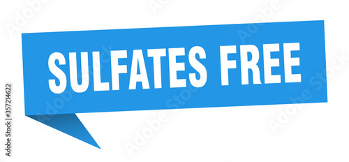 sulfates free banner. sulfates free speech bubble. sulfates free sign