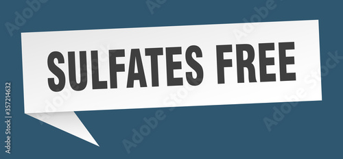 sulfates free banner. sulfates free speech bubble. sulfates free sign