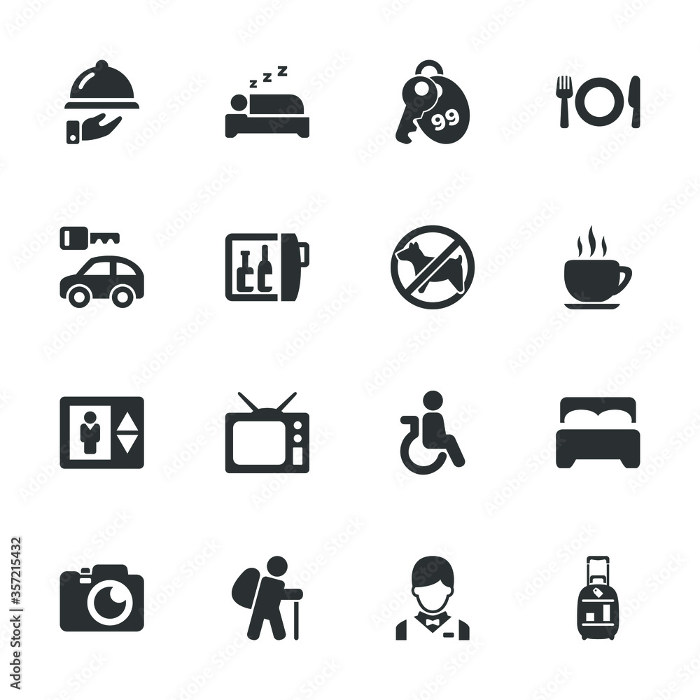 Hotel & vacation icons - Set 1